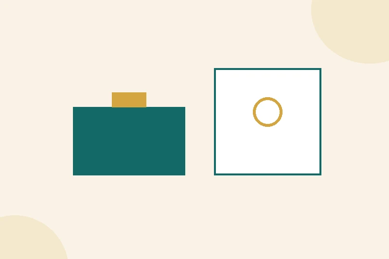 A flat illustration of a briefcase beside a calendar with one date circled, suggesting a job change interrupting a repayment plan, in teal and muted gold on pale cream.