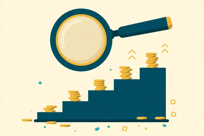 A magnifying glass examining the steps of New York&rsquo;s 2026 progressive income tax brackets.