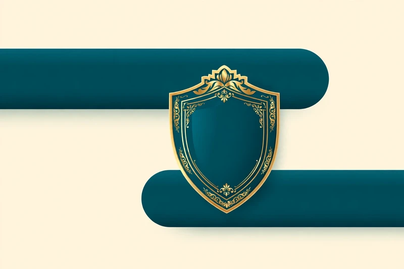 A deep teal and gold shield covering the gap between a loan balance bar and a shorter car value bar, on a pale cream background