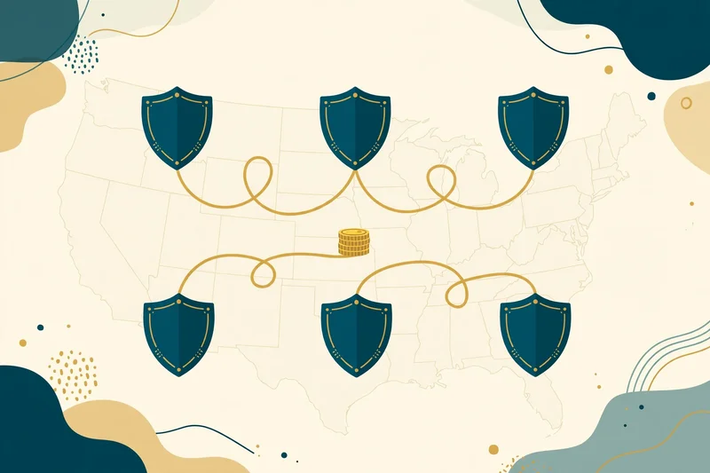 Illustration of the six state-run short-term disability programs across the US